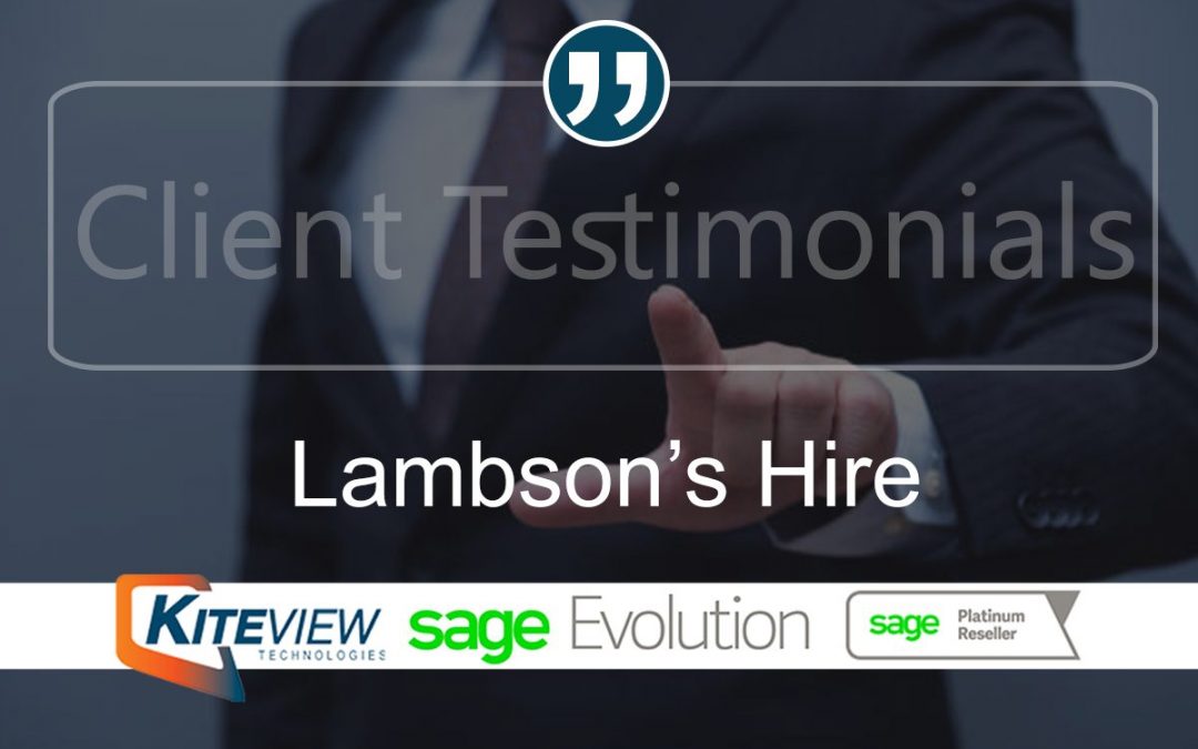 Client Testimonial – Lambson’s Hire
