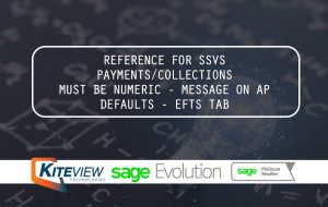 Reference For SSVS Payments/Collections Must Be Numeric – Message On AP Defaults – EFTS Tab