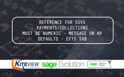 Reference For SSVS Payments/Collections Must Be Numeric – Message On AP Defaults – EFTS Tab