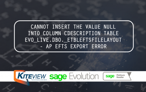 Cannot Insert The Value Null Into Column CDescription Table | Kiteview