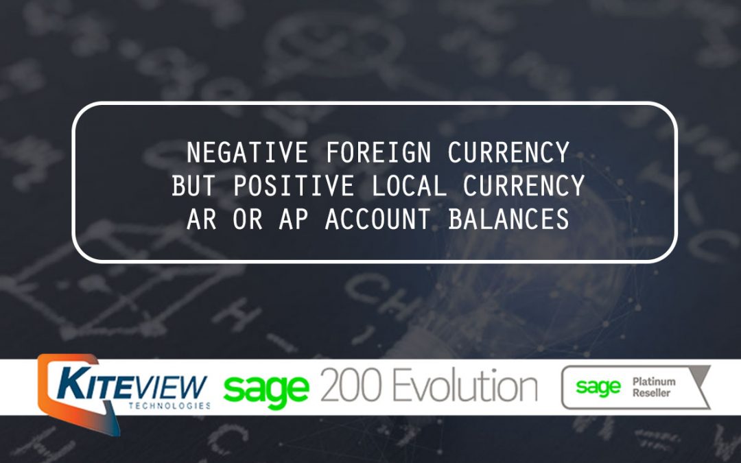 Negative Foreign Currency But Positive Local Currency AR Or AP Account Balances