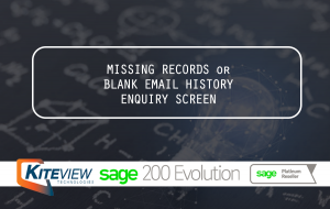 Missing Records or Blank Email History Enquiry Screen