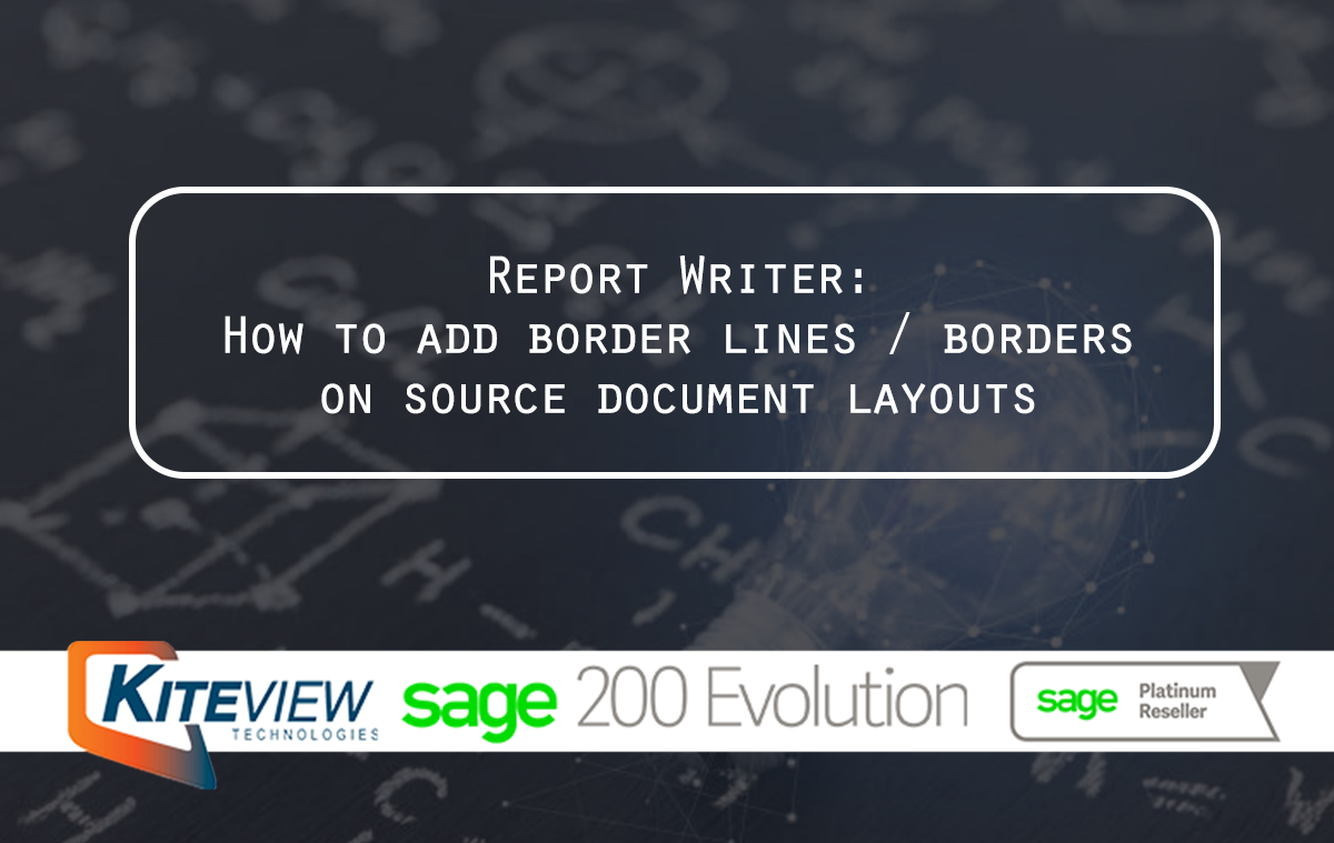 How to add border lines & borders on source document layouts